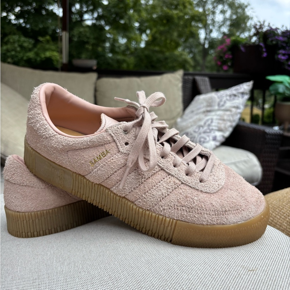Adidas Samba Pink Textured platform Women's Sneakers